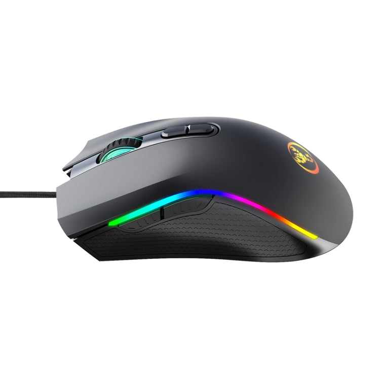 HXSJ A869 Type-C 7200dpi 6-modes Adjustable 7-keys RGB Light Wired Game Mouse, A869RGB-TYPE-C