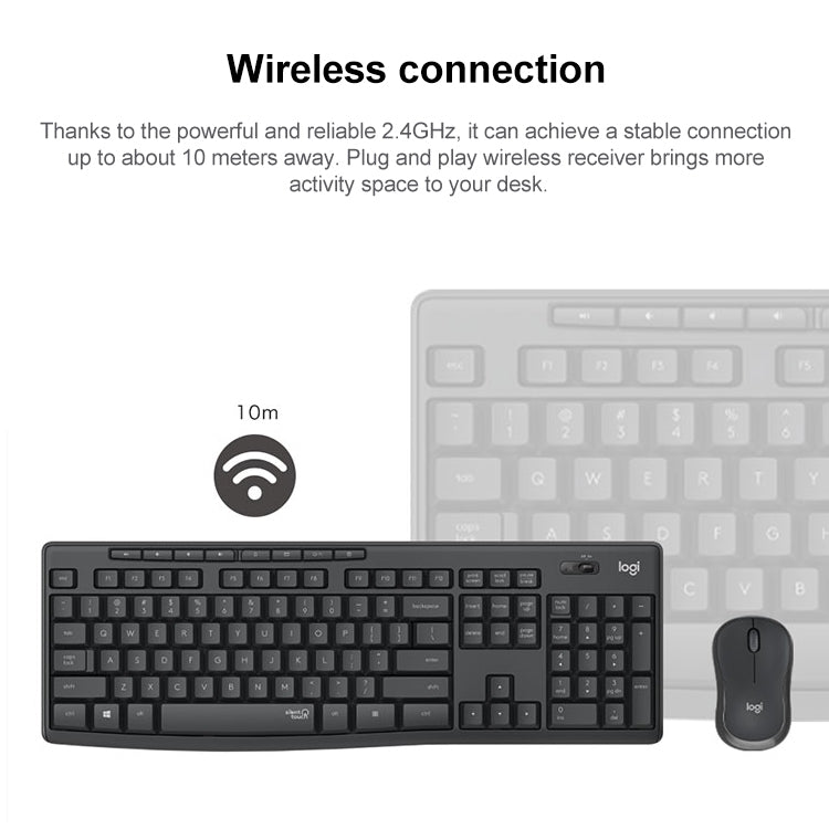 Logitech MK295 USB Wireless Silence Keyboard Mouse Set