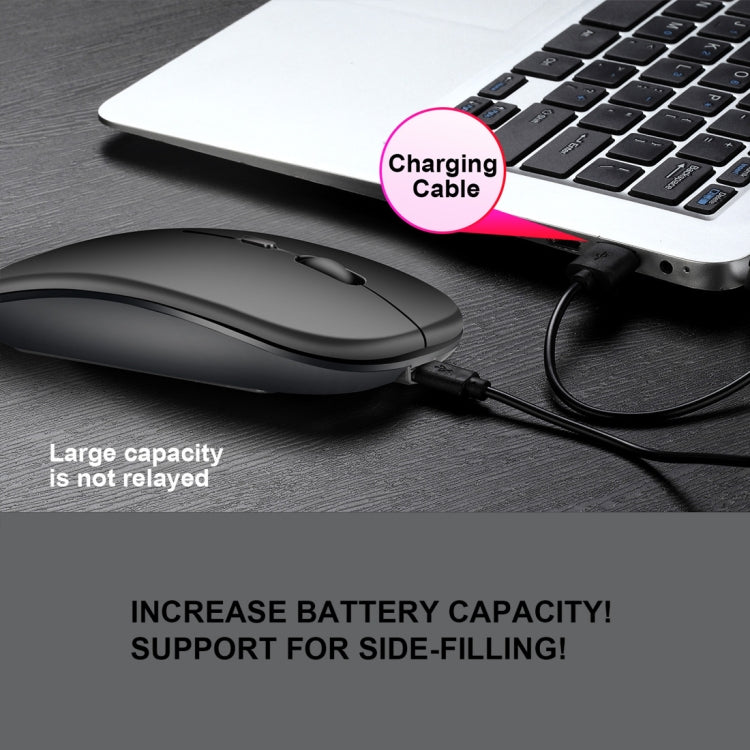 HXSJ M90 2.4GHz Ultrathin Mute Rechargeable Dual Mode Wireless Bluetooth Notebook PC Mouse