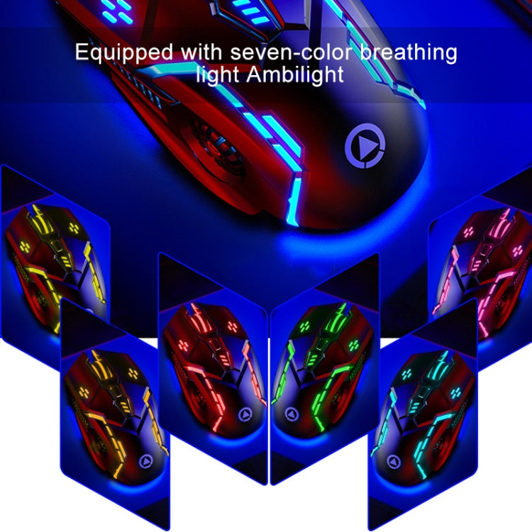 YINDIAO G5 3200DPI 4-modes Adjustable 6-keys RGB Light Silent Wired Gaming Mouse, G5 Silent Ver. White, G5 Silent Ver. Black