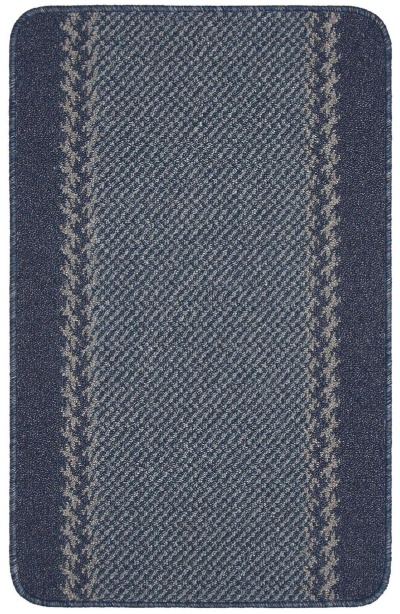 Washable Bordered Blue Rug  | 116Blu