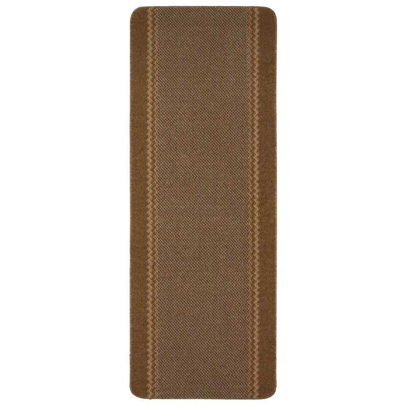 Washable Bordered Brown Rug | 116Br