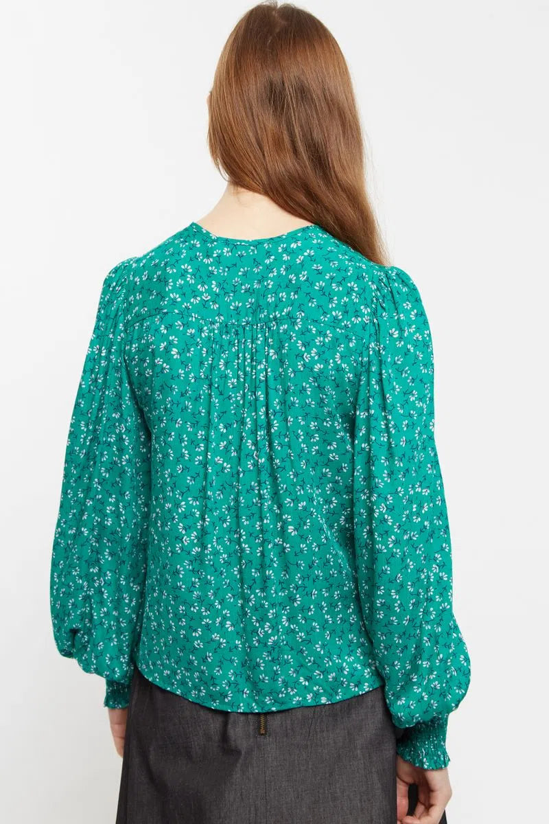 Louche Kerstin Naive Ditsy Print Long Sleeve Blouse