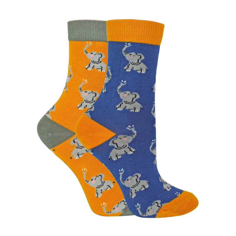 2 Pack Boys Animal Pattern Soft Breathable Bamboo Socks