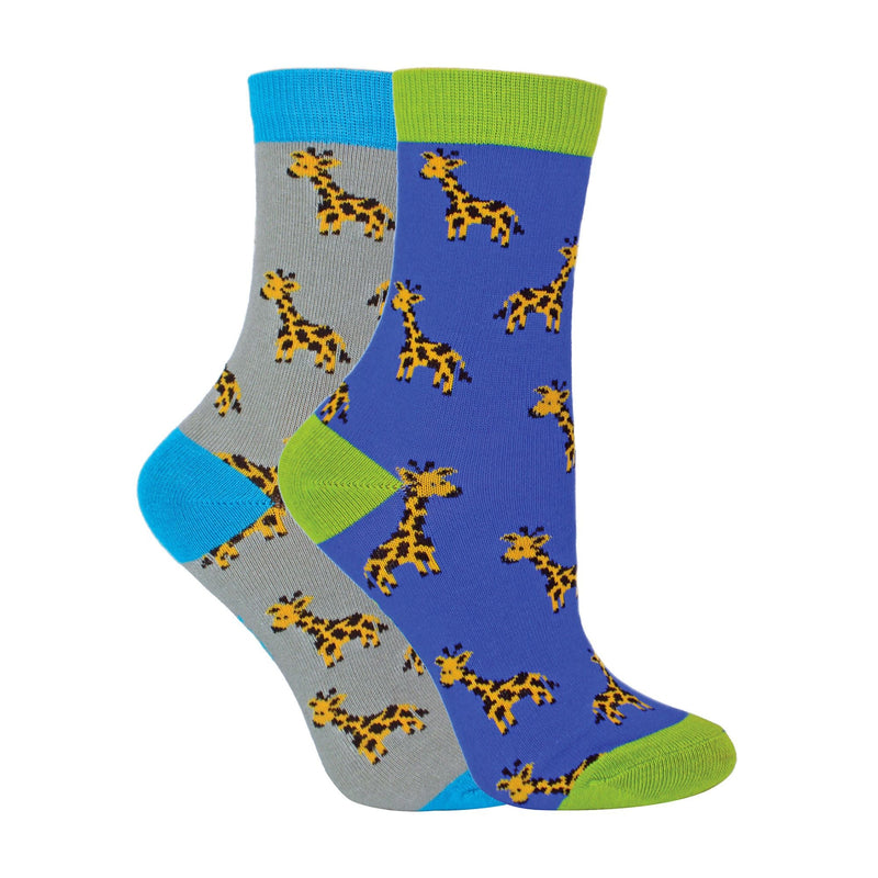 2 Pack Boys Animal Pattern Soft Breathable Bamboo Socks