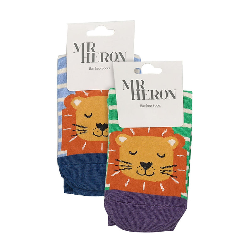 2 Pack Boys Animal Pattern Soft Breathable Bamboo Socks