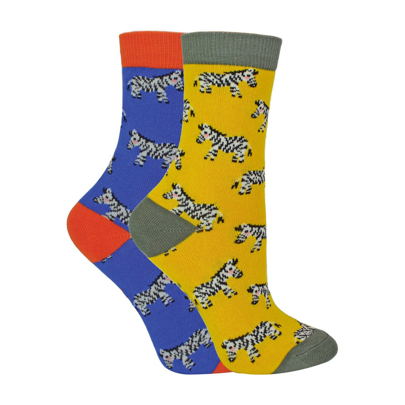 2 Pack Boys Animal Pattern Soft Breathable Bamboo Socks