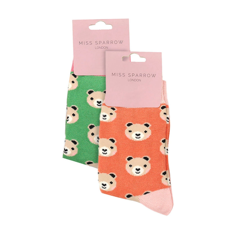 2 Pack Girls Animal Pattern Soft Breathable Bamboo Socks