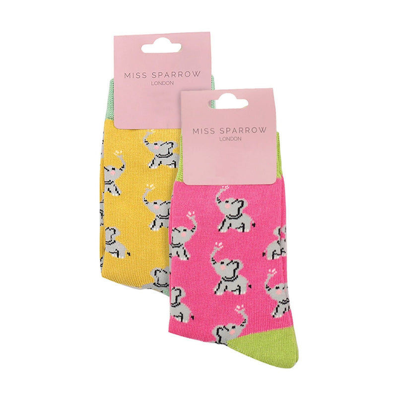 2 Pack Girls Animal Pattern Soft Breathable Bamboo Socks