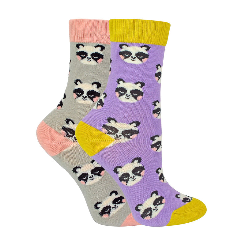 2 Pack Girls Animal Pattern Soft Breathable Bamboo Socks
