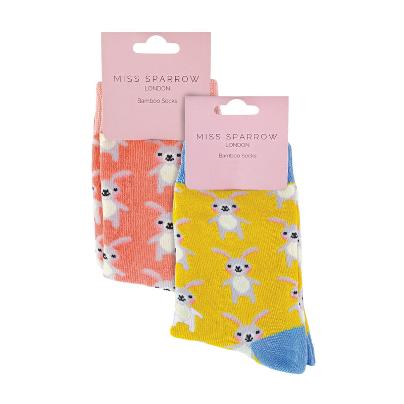 2 Pack Girls Animal Pattern Soft Breathable Bamboo Socks