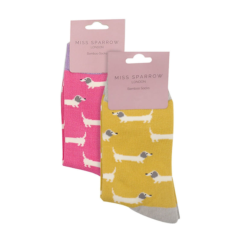 2 Pack Girls Animal Pattern Soft Breathable Bamboo Socks