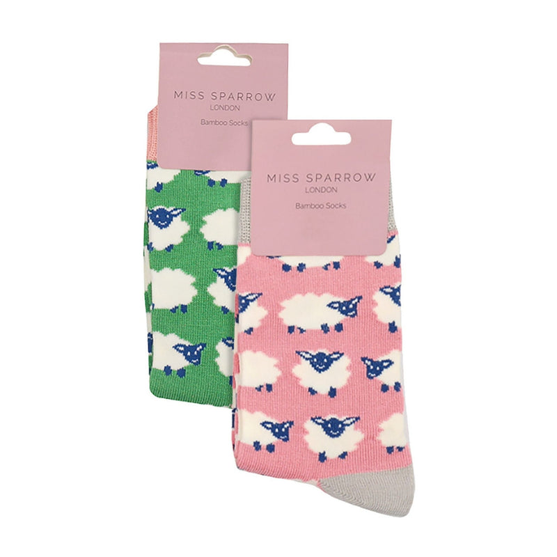 2 Pack Girls Animal Pattern Soft Breathable Bamboo Socks