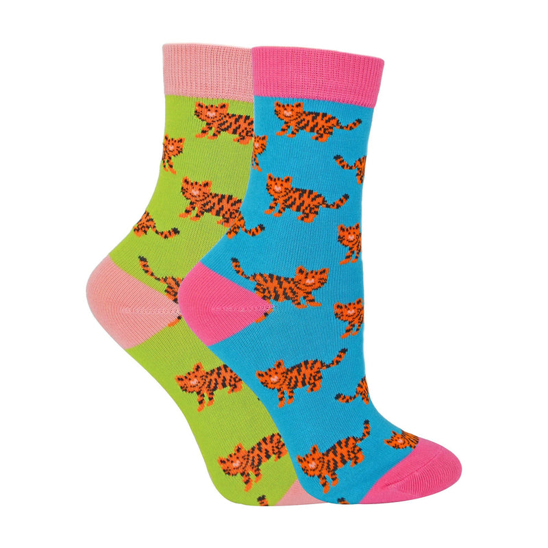 2 Pack Girls Animal Pattern Soft Breathable Bamboo Socks