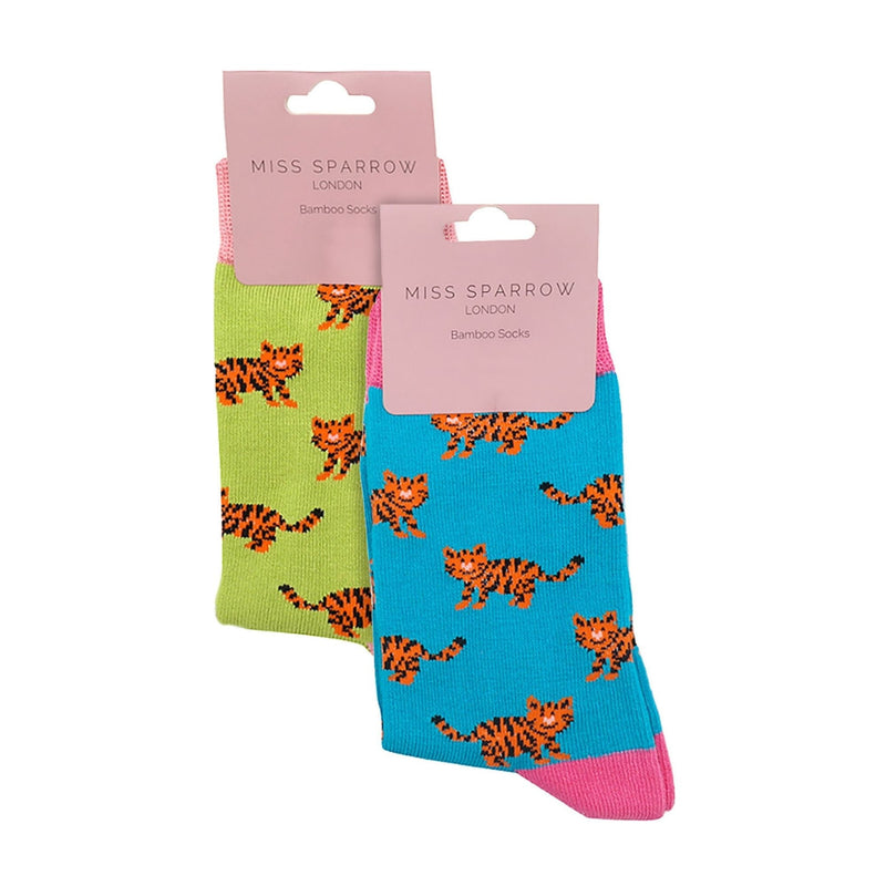 2 Pack Girls Animal Pattern Soft Breathable Bamboo Socks
