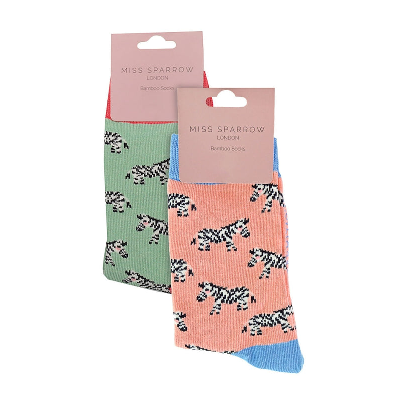 2 Pack Girls Animal Pattern Soft Breathable Bamboo Socks
