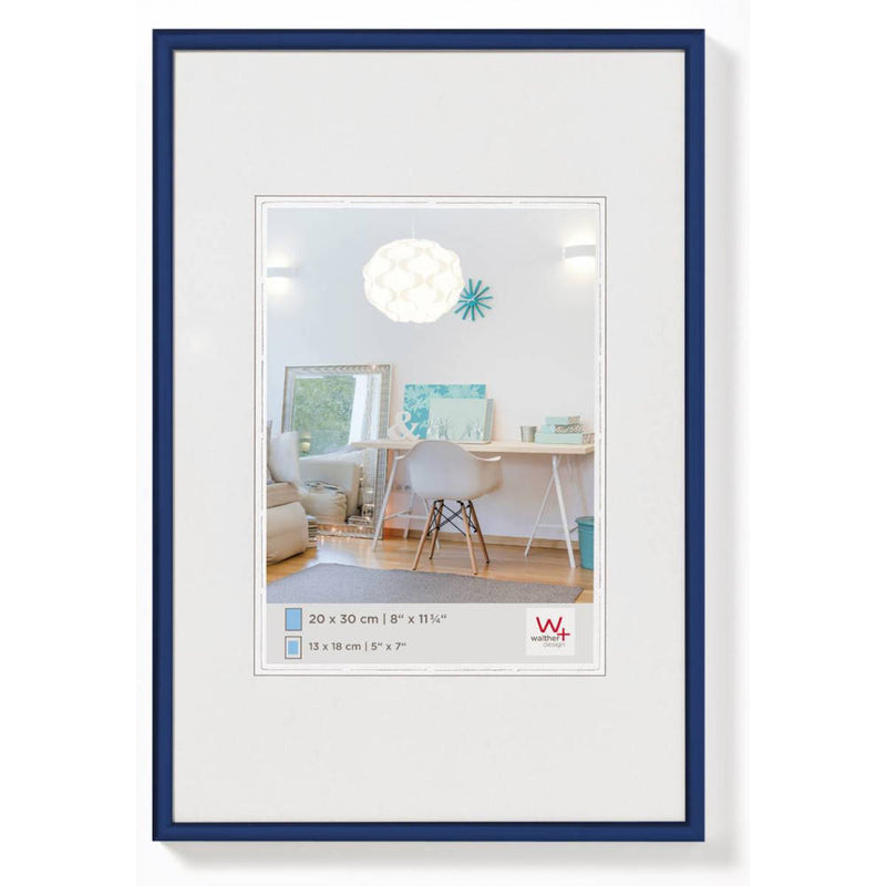 Walther New Lifestyle Photo Frame Blue 16x12 inch - (Insert 12x8 inch)