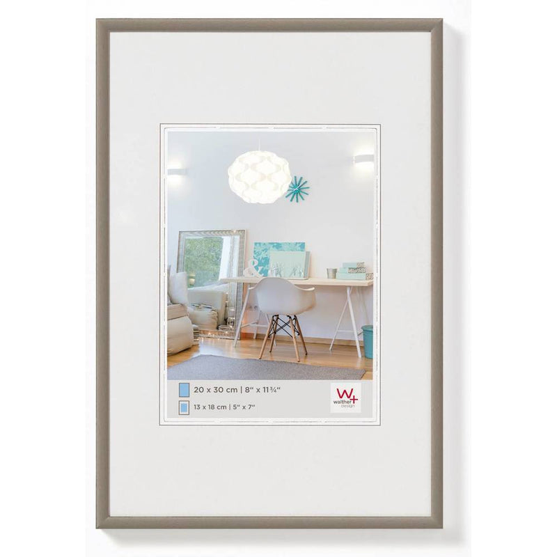 Walther New Lifestyle Photo Frame Steel 18x12 Inch - (Insert 12x8 Inch)