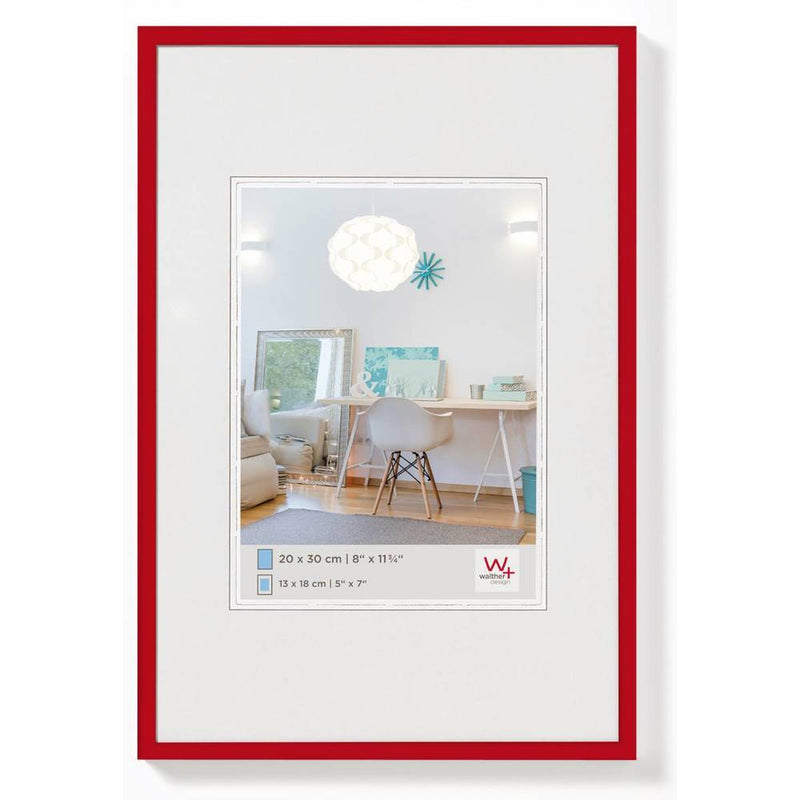 Walther New Lifestyle Photo Frame Red 18x12 Inch - (Insert 12x8 Inch)