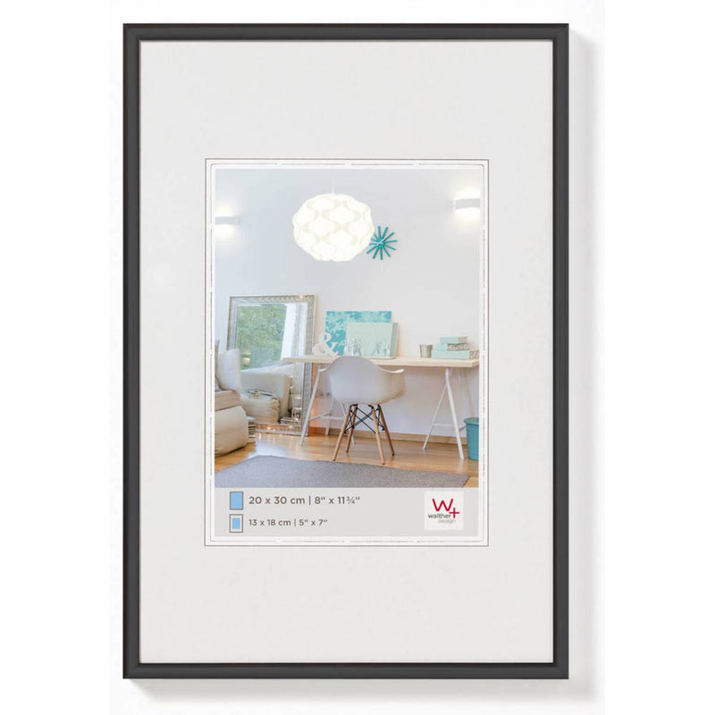 Walther New Lifestyle Photo Frame Black 7x5 inch - (Insert 5x3.5 inch)