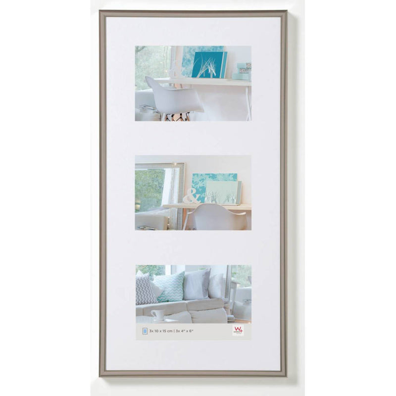 Triple 8x6 inch Photo Frame Steel - Walther New Lifestyle 23x11 inch
