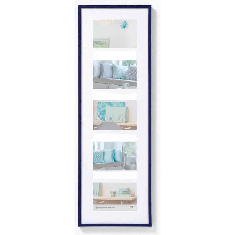 Walther New Lifestyle Photo Frame Blue 28x9 inch - (Insert for 5x 6x4 inch)