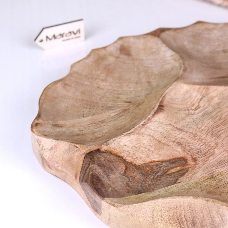 Kavira Divided Serving Dish Mango Wood