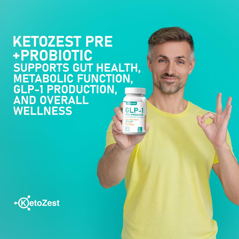 KetoZest GLP-1 Booster Probiotic + Prebiotic for Weight Loss | Akkermansia Muciniphila
