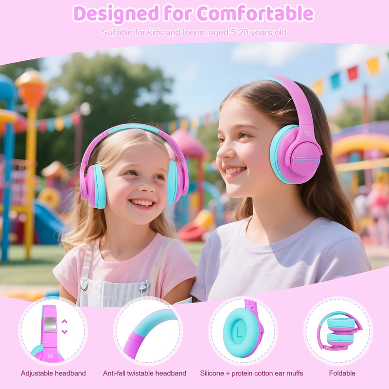 ANC Kids Wireless Bluetooth Headphones Active Noise Cancelling Earphones