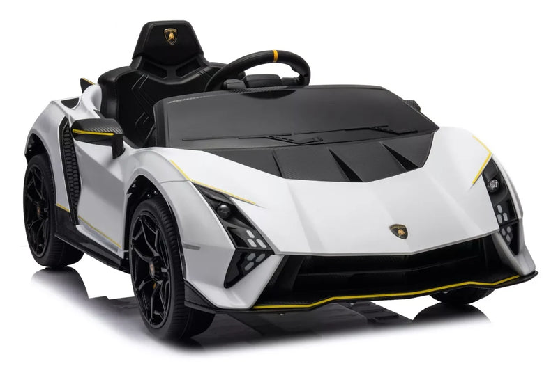 Kids Official White Lamborghini Autentica 12v Electric Ride on Car