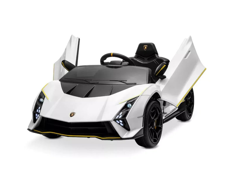 Kids Official White Lamborghini Autentica 12v Electric Ride on Car