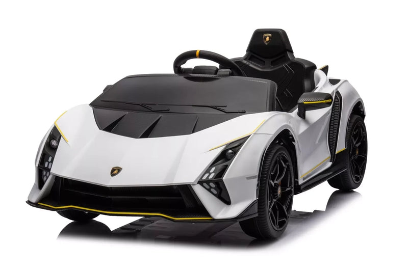 Kids Official White Lamborghini Autentica 12v Electric Ride on Car