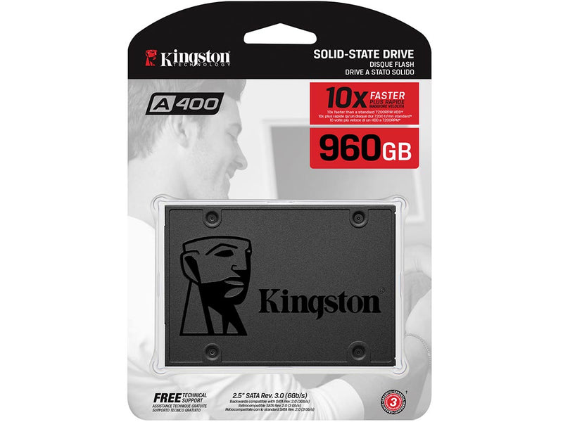 Kingston A400 Series 2.5" SATA3 SSD - 120GB to 960GB