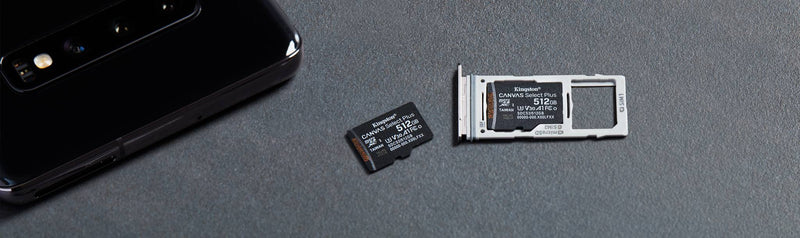 Kingston Canvas Select Plus Micro SD Card with SD Adapter, Class 10 up to 512 GB