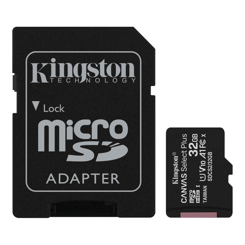 Kingston Canvas Select Plus Micro SD Card with SD Adapter, Class 10 up to 512 GB
