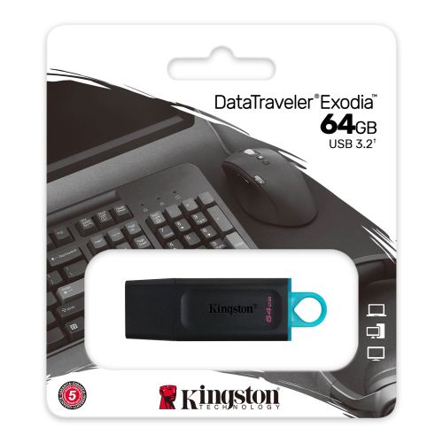 Kingston DataTraveler Exodia USB 3.2 Gen 1 Memory Pen - 32GB to 256GB