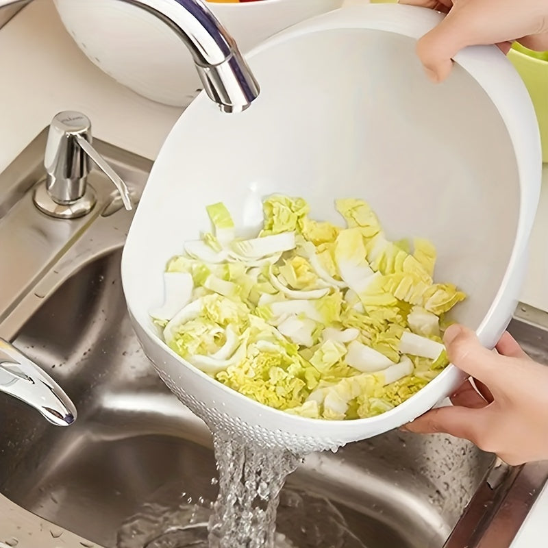 Multi-Functional Kitchen Washing Basket & Sieve - for Rinsing Rice, Vegetables, Fruits - Space-Saving Strainer