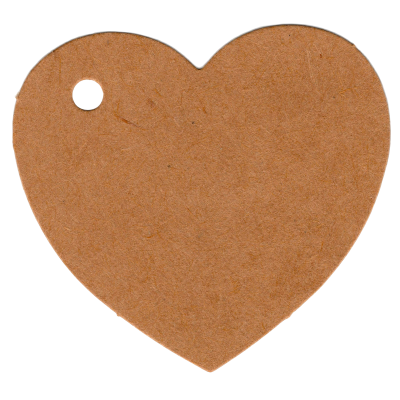 100 Heart Shaped Gift Tags with White Satin Ribbon -  21 Colours, Birthday Xmas