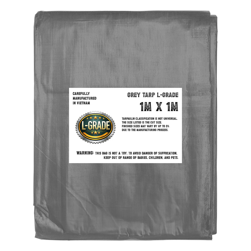 L-Grade Grey Tarpaulin 1m x 1m