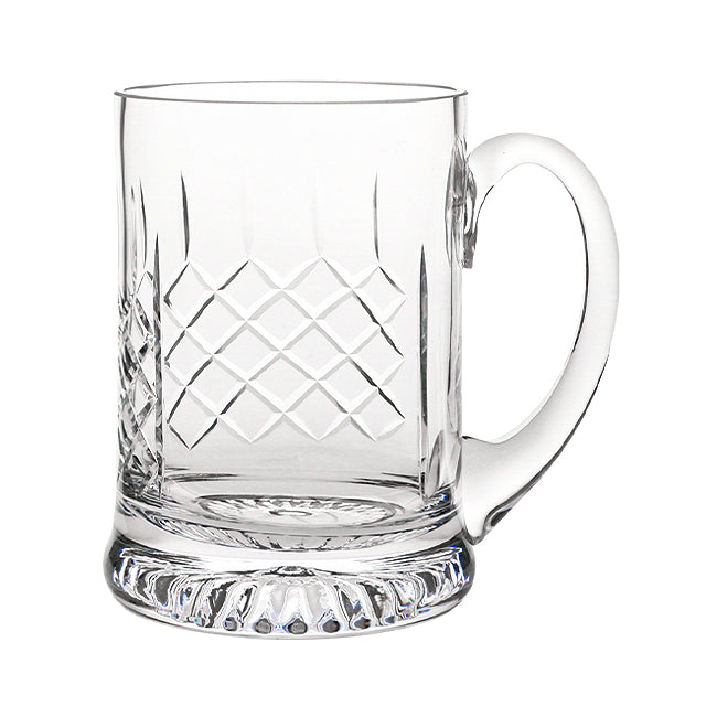 Handmade Crystal Cut Tankard - 0.565Ltr
