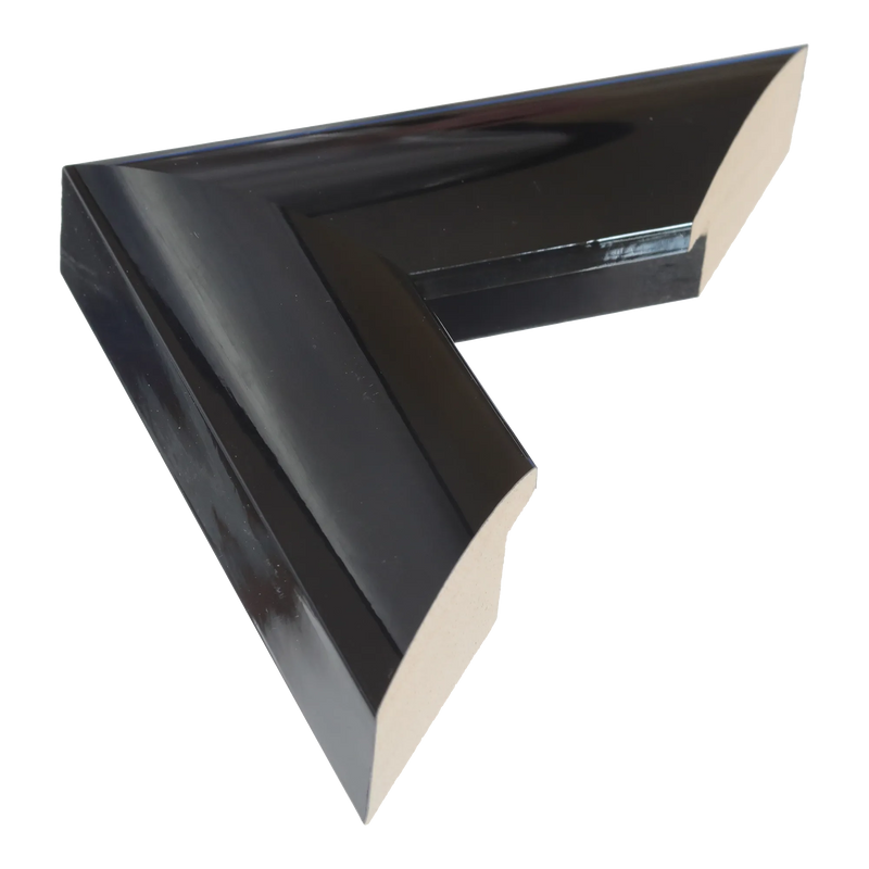 Lacquer Black Picture Frame, 10.5x24.3"