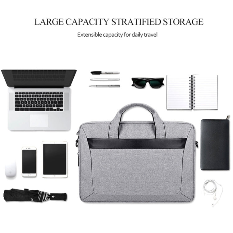 DJ06 Oxford Cloth Waterproof Wear-resistant Portable Expandable Laptop Bag for 13.3 inch Laptops, with Detachable Shoulder Strap, 13.3 inch