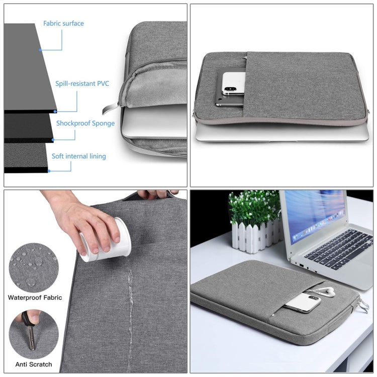 13.3 inch Universal Fashion Soft Laptop Denim Bags Portable Zipper Notebook Laptop Case Pouch for MacBook Air / Pro, Lenovo and other Laptops, Size: 35.5x26.5x2cm, 13.3 inch Grey, 13.3 inch Dark Blue, 13.3 inch Black
