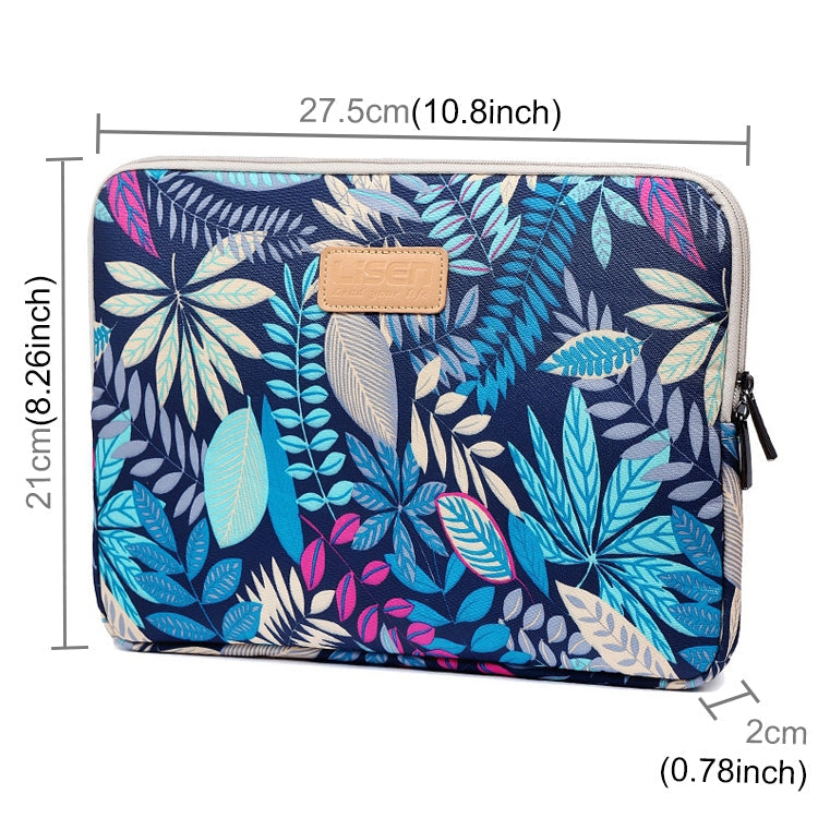 Lisen 9.8 inch Sleeve Case Colorful Leaves Zipper Briefcase Carrying Bag, 9.8 inch