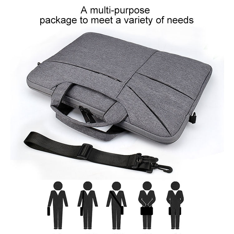 ST02S Waterproof Tear Resistance Hidden Portable Strap One-shoulder Handbag for 15.6 inch Laptops, with Suitcase Belt, ST02S 15.6 inch Black, ST02S 15.6 inch Dark Gray, ST02S 15.6 inch Pink, ST02S 15.6 inch Light Grey, ST02S 15.6 inch Navy Blue