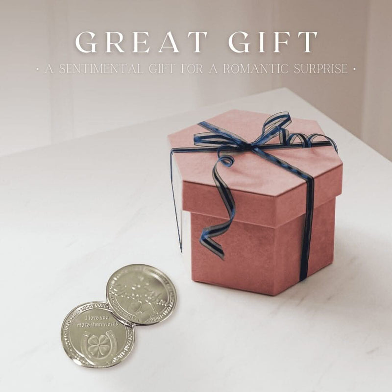 Lucky Engraved Coin Charm – I Love You Keepsake Token