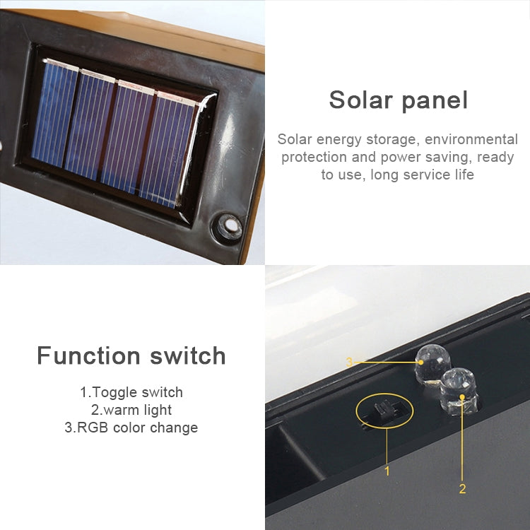 4pcs LED Solar Deck Light Waterproof Garden / Home / Driveway / Stairs / Outside Wall