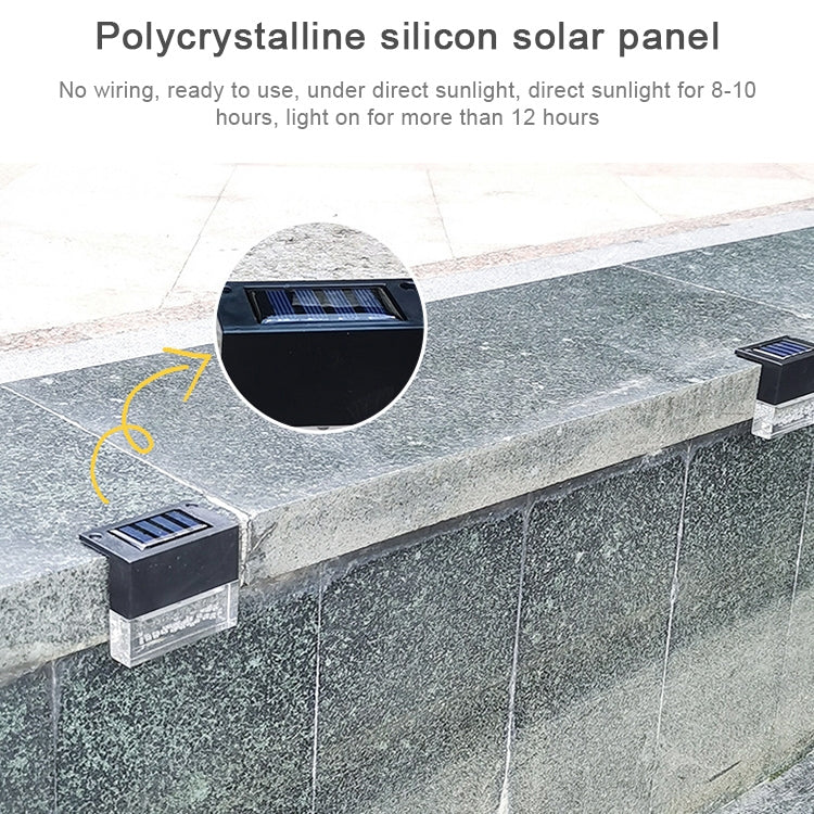 4pcs LED Solar Deck Light Waterproof Garden / Home / Driveway / Stairs / Outside Wall