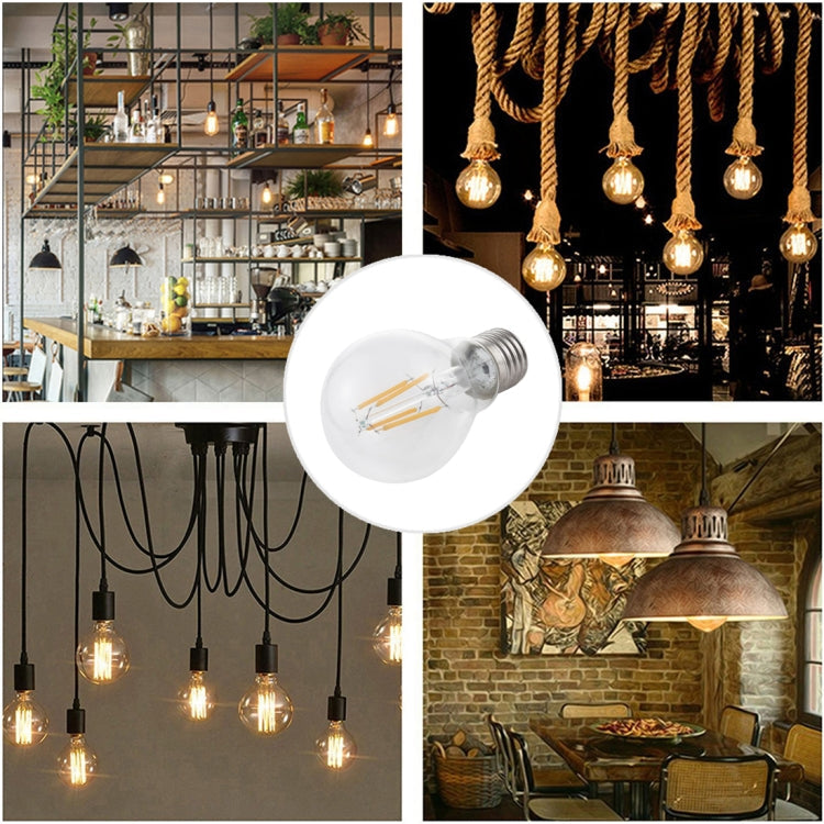 A60 E27 4W 4 LEDs 450 LM Retro Dimming LED Filament Light Bulb Energy Saving Light, AC 220V, 4W Warm White