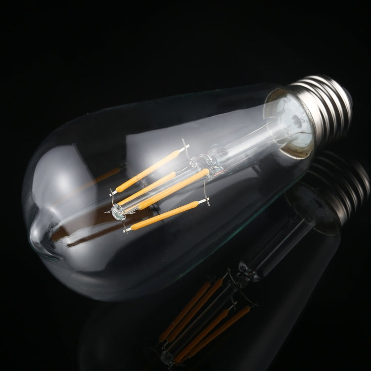 ST64 E27 4W 4 LEDs 600 LM 3000K Retro Dimming LED Filament Light Bulb Energy Saving Light, AC 220V, ST64 4W Warm White